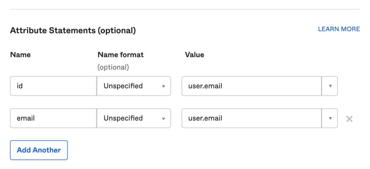 Configure SAML attribute statements